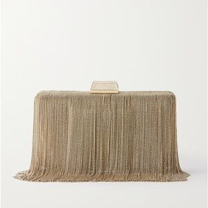 Jimmy Choo Clemmie crystal embellished fringe clutch $2,495